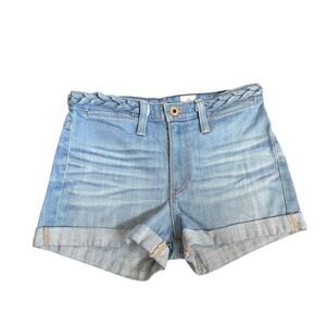Adriano Goldschmied Womens 26r Lula Shorts braided belt loops shorts​